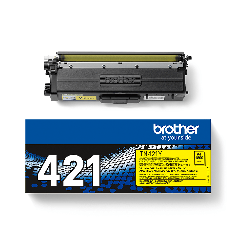 Brotherin alkuperäinen TN421Y-laservärikasetti – Keltainen 3
